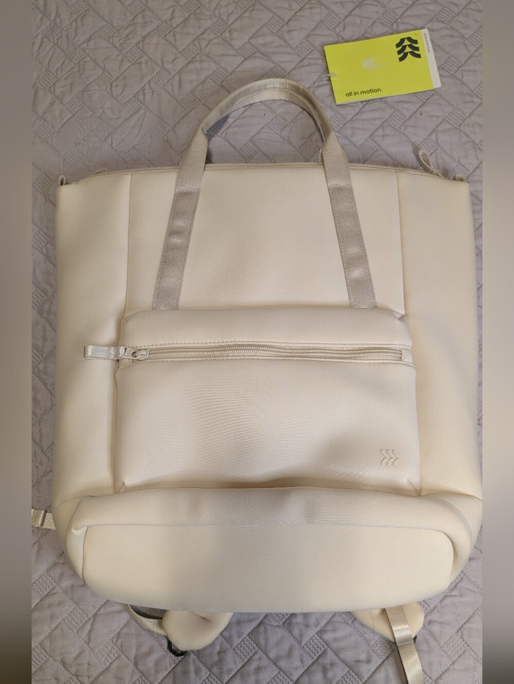 All In Motion Cream Backpack Tote